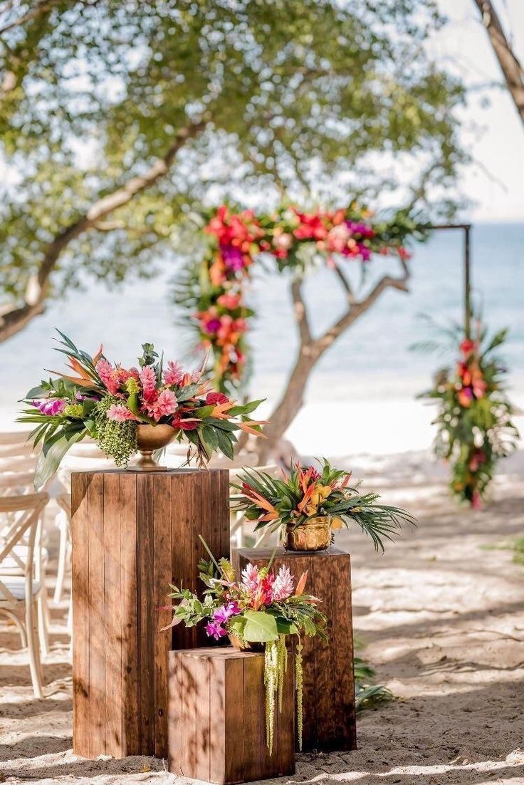 Flores casamento na praia